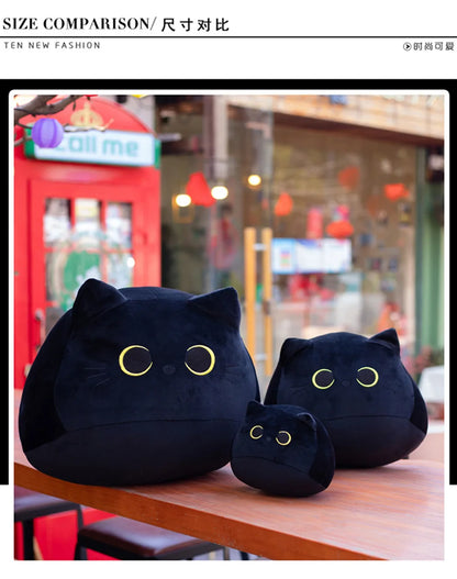 10/30CM Cute White Black Cat Plush Toys Soft Pillow Kawaii Kitten Cat Cartoon Stuffed Animals Cushion Decoration Pendant Gift