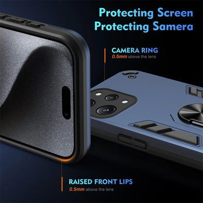 Funda For Xiaomi Redmi 12 4G 5G Case Camera Protect Armor Shockproof Phone Case For Redmy 12 Redmi12 Magnetic Holder Ring Cover