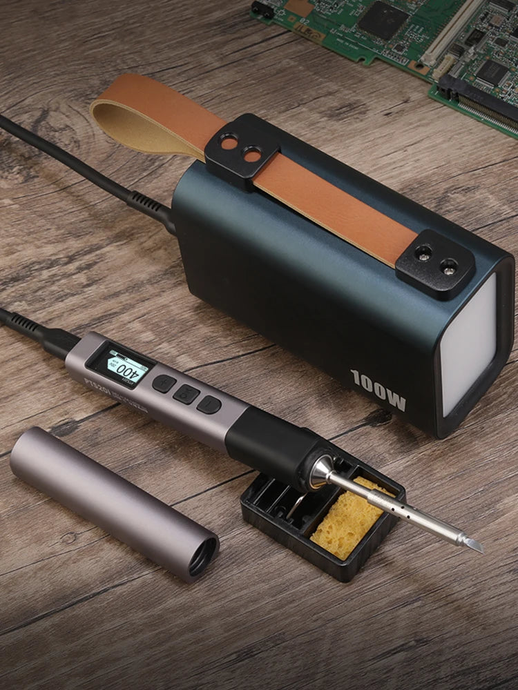 PTS201 PD 100W Soldering Iron Portable Solder Station PID Temperature Control for Electronic DIY Repair