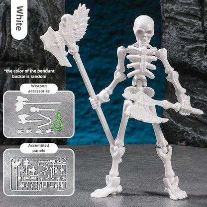 Three-Dimensional Skull Model Assembly Toys Multi-Articulable Skull and Bone Puppet Decoration Action Figures Anime Gifts Games