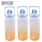 Water Bottle 2 Liter Stay Hydrated Motivated Leakproof Plastic Sport Bottle Reminder Times Sports Outdoor Fitness Office Indoor