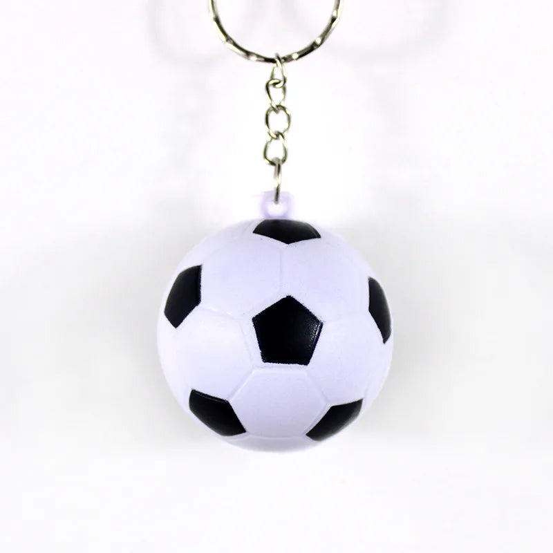 24 Pack White Soccer Keychains Accessory Mini Soccer Stress Ball Keychains,Sports Ball Keychains,School Carnival Reward for Kids