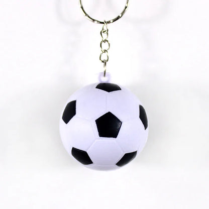 24 Pack White Soccer Keychains Accessory Mini Soccer Stress Ball Keychains,Sports Ball Keychains,School Carnival Reward for Kids