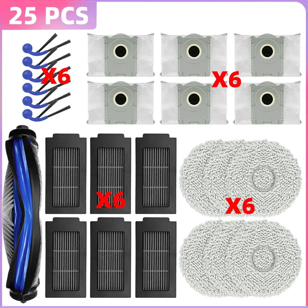 Parts For Ecovacs Deebot T30C / T30C OMNI Parts Main Roller Side Brush Filter Mop Cloth Dust Bag