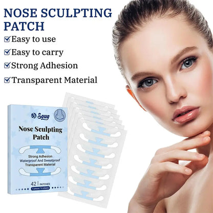 42PCs Invisible Shrink Nose Patch For Cosplay Lifting Nose Shrink Beauty Strips Slimming Nose Wing Stickers Nose Shaper Makeup