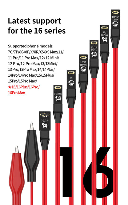 MECHANIC Phone Power Air Boot Line DC Power Supply Test Cable for iPhone 7-11 12 13 14 15 16 Pro Max Motherboard Activation Cord