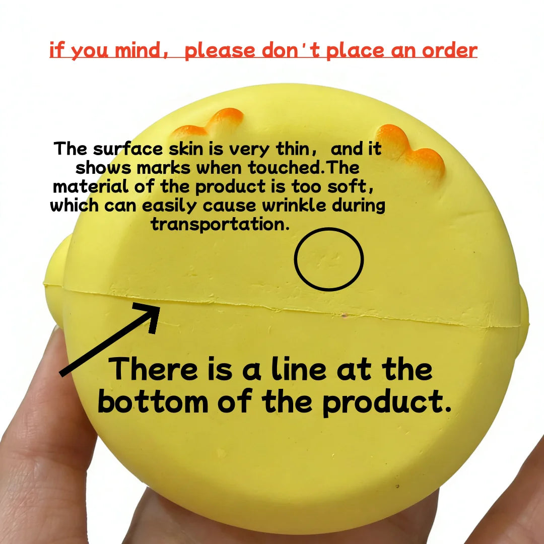 Cute Giant Chick Squishy Toy Slow Rising Stress Relief Sensory Fidget Toy for  Adults Anxiety ADHD Squishy Squeeze Toy