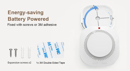 ZigBee WiFi Smart Smoke Detector Alarm, Works with Tuya Smart Life App Compatible Fire Sensor for Home Security, App Alerts