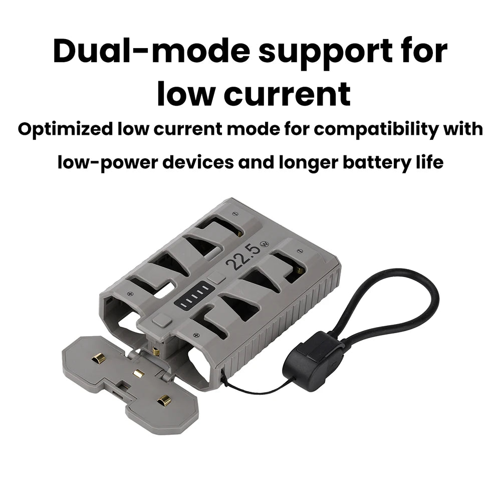 2x 21700 Power Bank Box DIY Kit 22.5W Fast Charging Dual Mode Battery Case One-Click Battery Swap Phone Charging Not Batteries