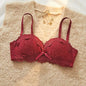 YEMOMO Lace Sexy Bra Set Padded Push Up Small Bust Lift Shaping Half Cup Concealed Bottom Intimate Underwear Set for Women  S-XL