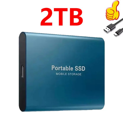 Genuine Portable SSD 1TB High Speed External Hard Drive 2TB/4TB USB 3.2 Hard Disk 16TB Mass Solid State Drive for Laptop/PC/MAC