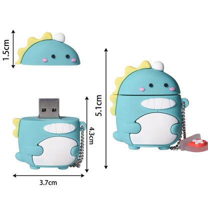 JASTER Uroczy Kreskówkowy Zwierzęcy Pendrive USB 64 GB Pingwin Kot Pamięć USB 32 GB Sowa Dinozaur Pendrive 16 GB Pszczoła Lis Pendrive 8 GB