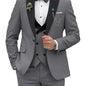 3 Pieces Men's Wedding Suits Formal Groom Tuxedo Slim Fit Business Blazer Double Breasted Vest Pants Set for Party