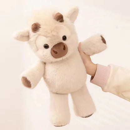 Adorable Highland Cattle Plush Toy - Huggable Running Cow Stuffed Animal Made with Premium Soft Fabric, Soothing Companion