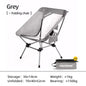 PACOONE Travel Ultralight Folding Chair Detachable Portable Moon Chair Outdoor Camping Fishing Chair Beach Hiking Picnic Seat