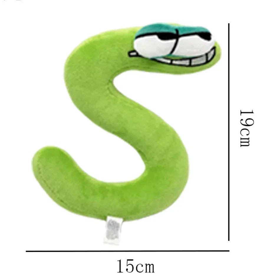T Alphabet Lore Plush Toys Anime Doll Kawaii 26 English Letters Stuffed Toys Kids Enlightenment Montessori Plush Toy Doll Gifts