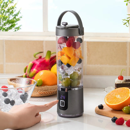 Portable Electric Juicing Cup, Mini Wireless Fruit Blender, USB Rechargeable Multifunctional Kitchen Juicer for Outdoor Use