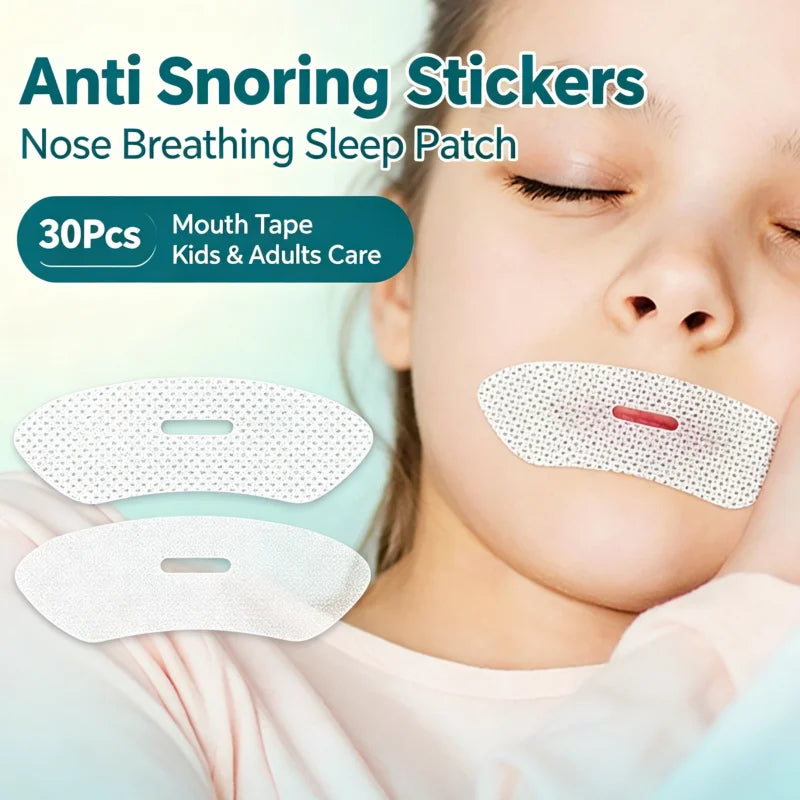 Anti Snoring Mouth Tape 30Pcs Nose Breathing Patch Lip Seal Sleep Aid Correction Tape Adult Kids Night Sleep Care Health Gift