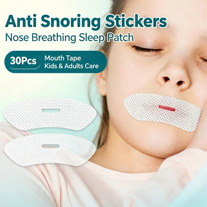 Anti Snoring Mouth Tape 30Pcs Nose Breathing Patch Lip Seal Sleep Aid Correction Tape Adult Kids Night Sleep Care Health Gift
