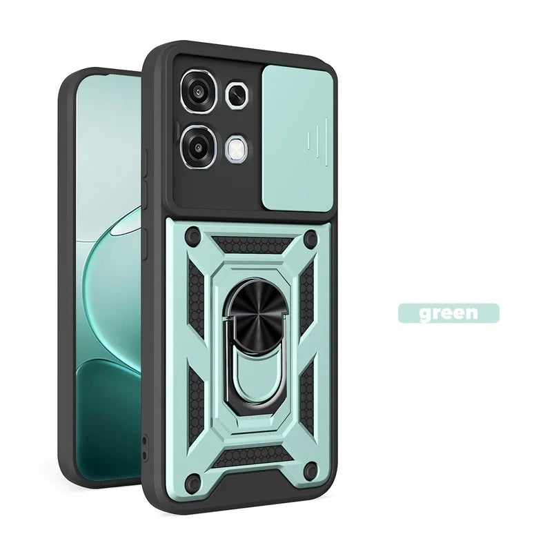 Armor Funda For OPPO A6 Pro 5G Case Slide Lens Protect Car Magnetic Holder Ring Phone Case For Oppo A 6 Pro A6Pro 4G Back Cover