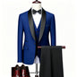 ( Jacket + Vest + Pants ) Men's 3 Piece Tuxedo Suit Set, Beige Blazer with Black Shawl Lapel for Wedding, Groom, Formal Party