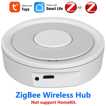 Tuya ZigBee Wireless/Wired Smart Gateway Hub Bridge Remote Linkage Devices WiFi Central Control Host Works With Smart Life APP