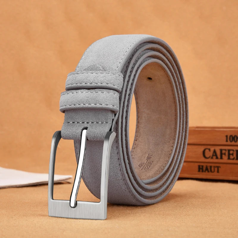 New Style Fashion Brand Welour Genuine Leather Belt For Jeans Leather Belt Men Mens Belts Luxury Suede Belt Straps