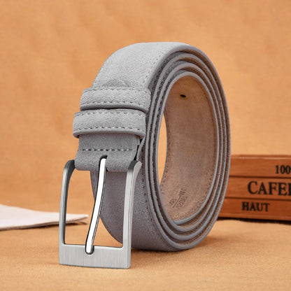 New Style Fashion Brand Welour Genuine Leather Belt For Jeans Leather Belt Men Mens Belts Luxury Suede Belt Straps