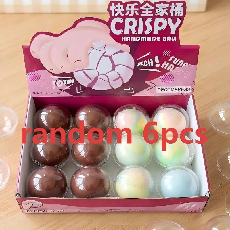 Squishy Stress Balls Slow Rebound Wax Skin Squeeze Toy for Kids Adult Quiet Sensory Fidget Toy Soothing Relieving Stress크런치 말랑이