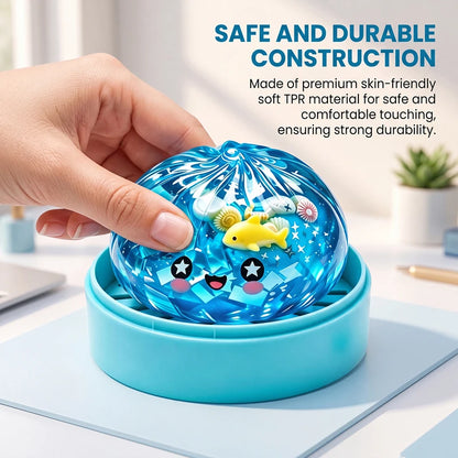 Marine Animal Shell Steamed Stuffed Bun Toy Glitter Mud Fun Decompression Toy Funny Stress Anxiety Relief Squeeze Prank Toy