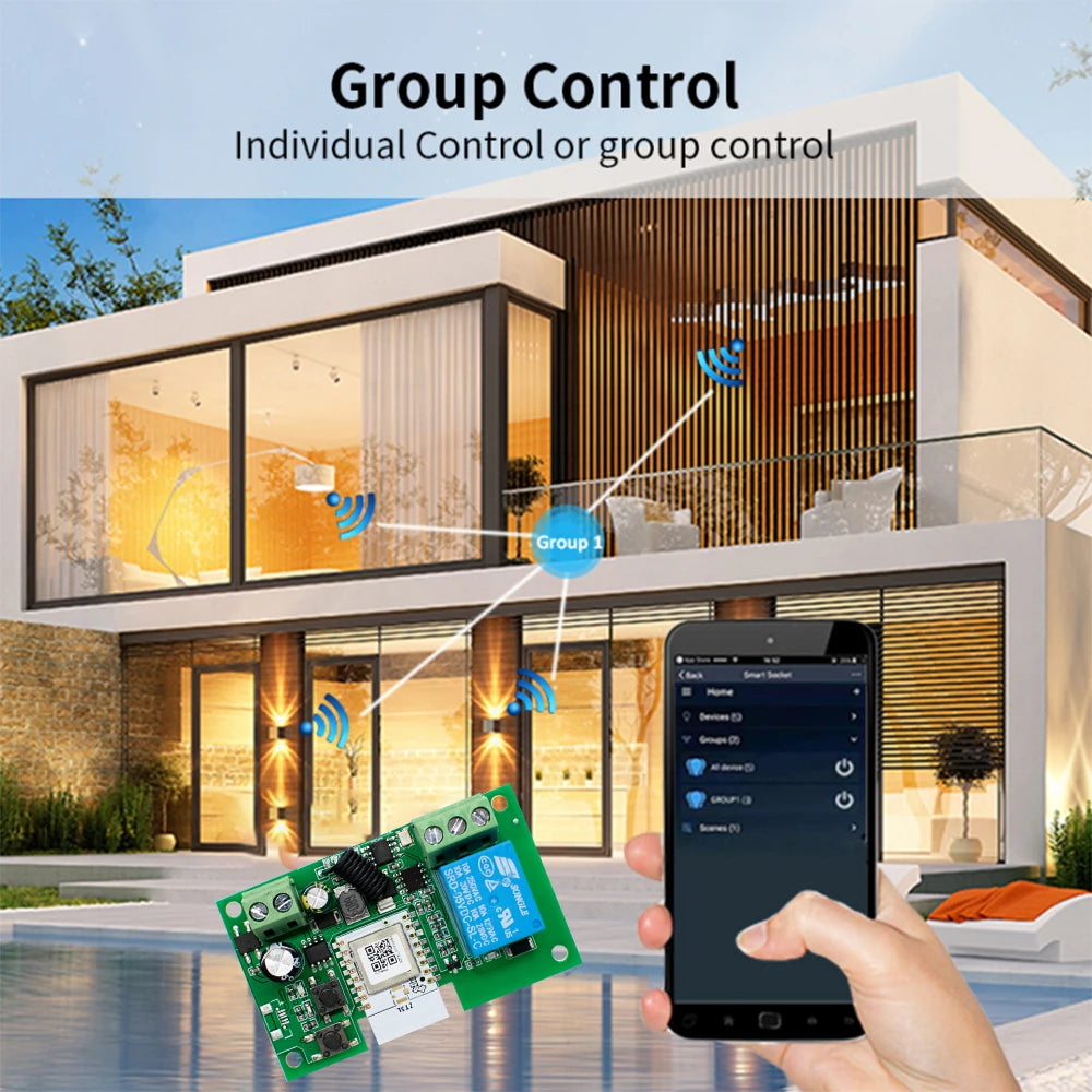 ZIGBEE 3.0 Smart Garage Door Opener AC DC7-32V 85-250V Remote Control Wireless Switch Relay Works with Tuya Smartlife Alexa