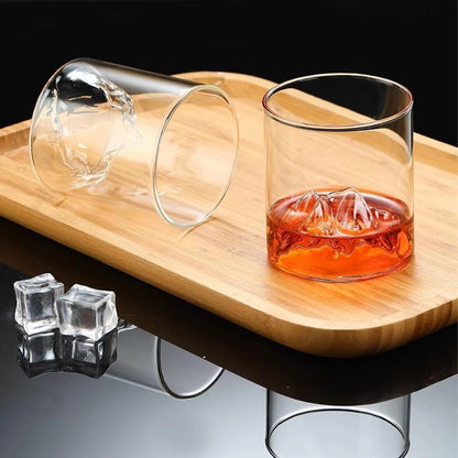 Drinkware glass glacier water cup 175/300ml Guanshan cup single whiskey transparent crystal cup suitable for bar party tea party