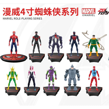 ZD Toy Spider-man BASE AGGREGATION GAMEPLAY ELECTRO GREEN GOBLIN Miles Morales Collection Infinity Saga Figure Toy