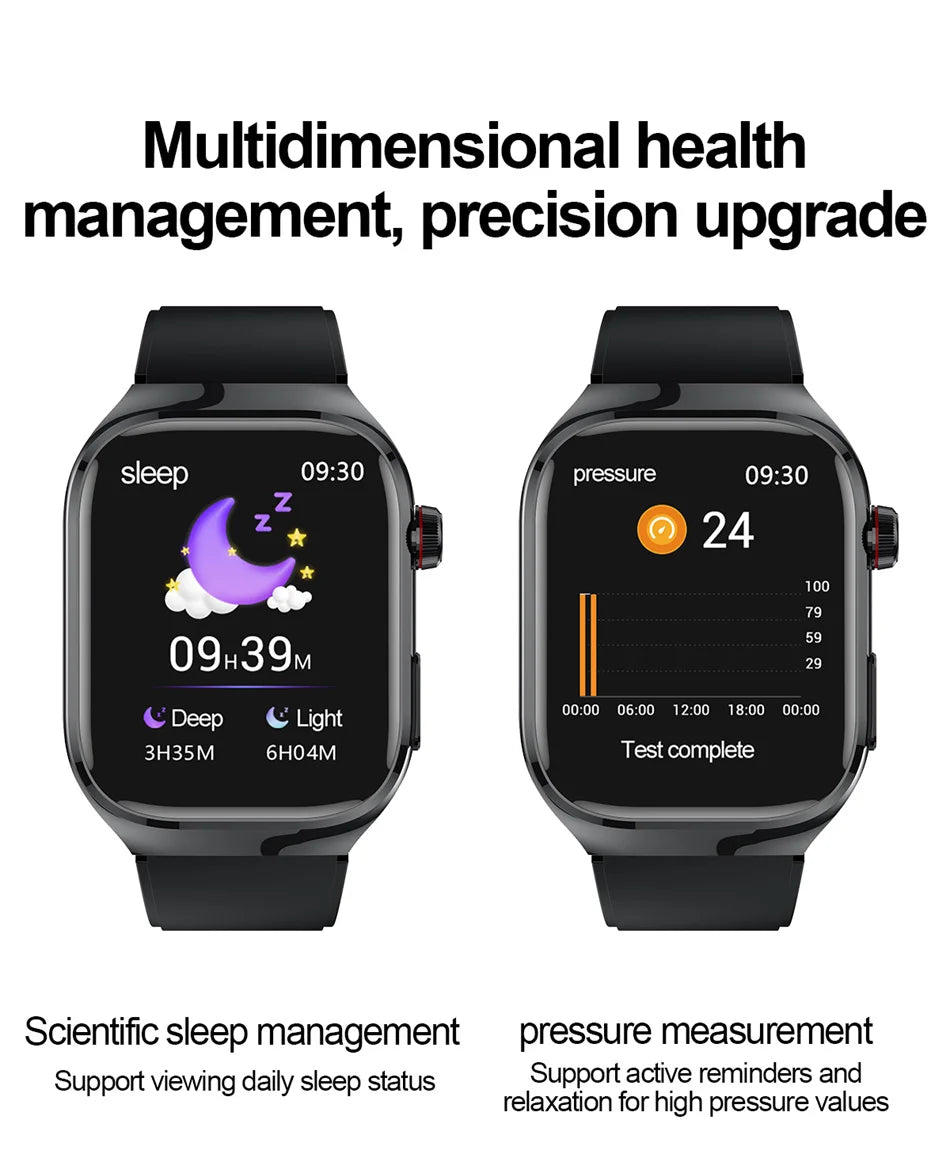 2026 New Professional-Grade Smart Watch Men ECG+PPG Uric Acid Body Fat Health Analysis IP68 Waterproof AMOLED Smartwatch Women