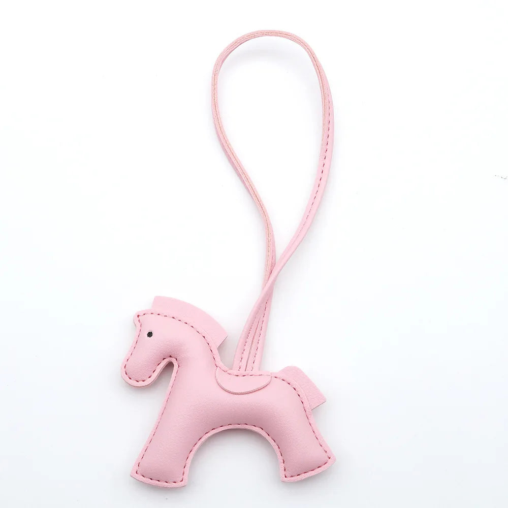 Pony Bag Charm, PU Leather Luggage & Car Pendant, Premium Versatile Travel Accessories
