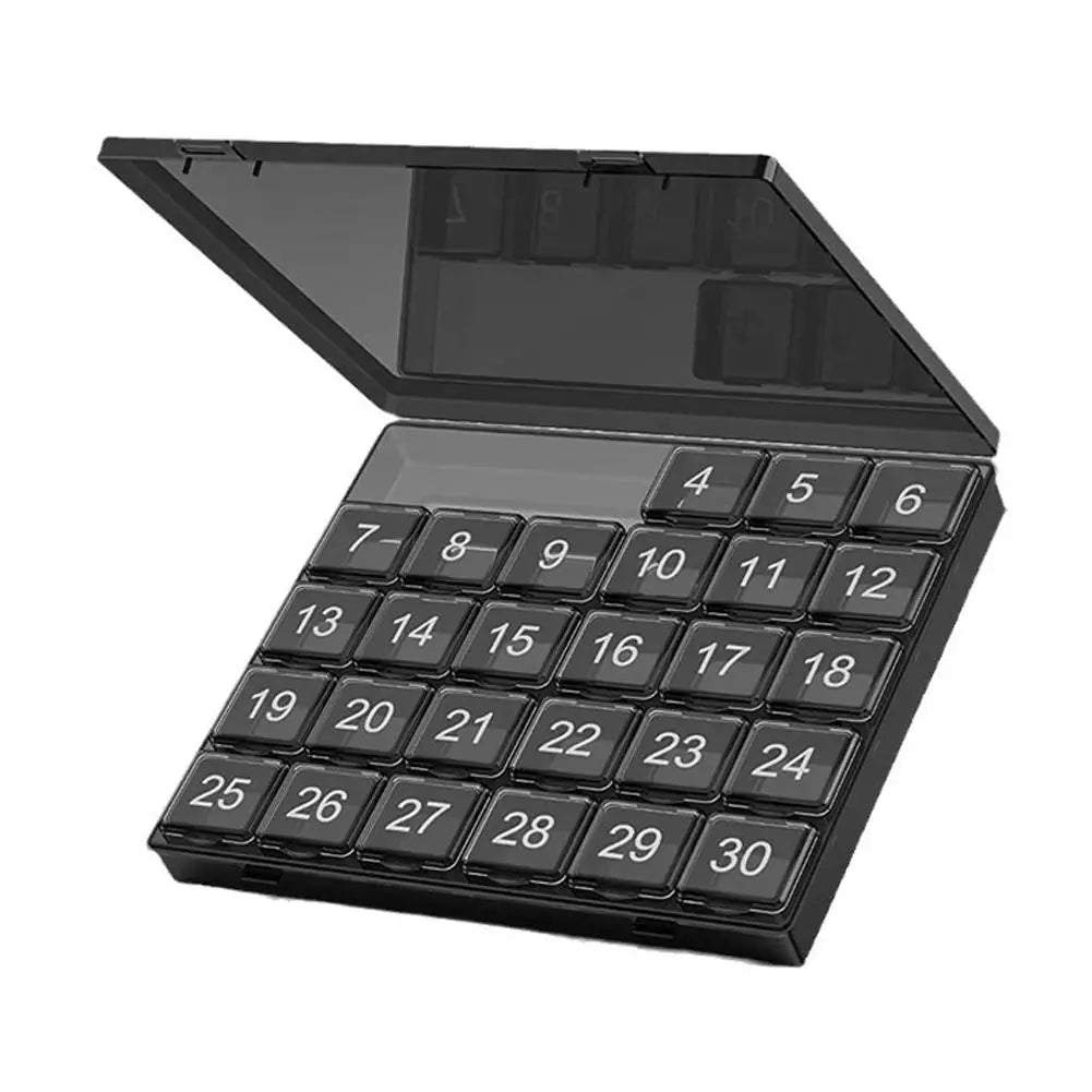 30 Day Pill Organizer BoxDescribe Monthly Pill Organizer Once A Day Portable Month Pill Cases Medicine Organizer For Vitamin