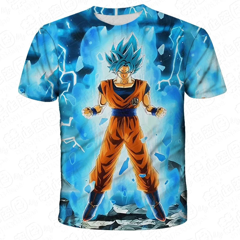 Anime Dragon Ball Son Goku 3D Print Kids T Shirt Summer Fashion Casual T-shirt Boy Girl Unisex Children's Clothing Tshirt Tops
