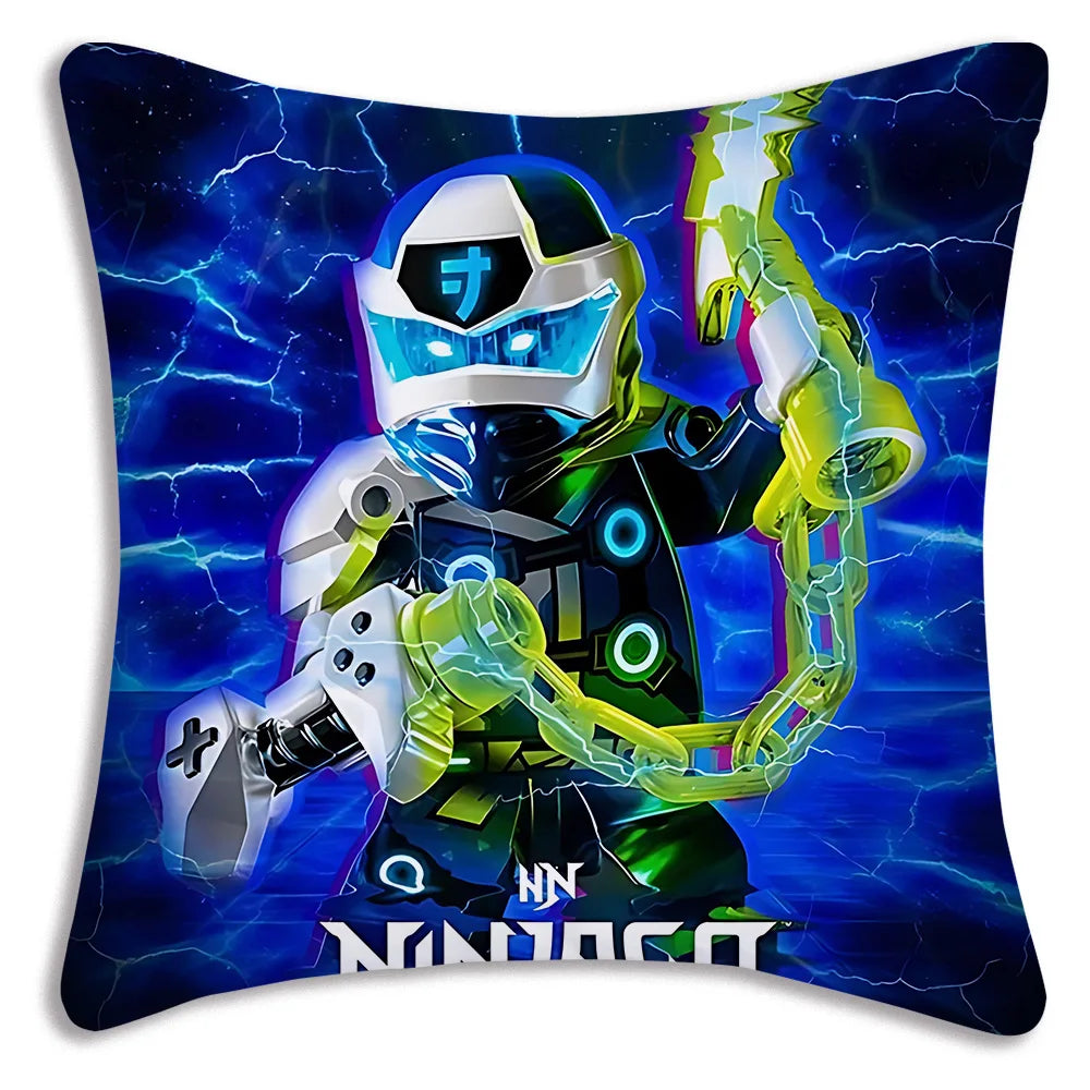 Pillow Covers Cartoon For Game Ninjagos Sofa Decorative Home Double-sided Printing Short Plush Cute Cushion Cover
