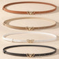 A small waist belt with a butterfly buckle, suitable for dresses, shirts and jeans. It's a new summer style that cinches the wai