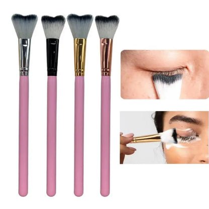 1Pc Curved Lash Shampoo Brush - Soft Bristle For Eyelash Extension Cleansing Makeup Removal Bath Swoop Beauty Tool