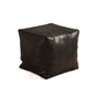 Light Luxury Non-Slip Storage Stool Large Capacity No Fillings PU Leather Ottoman Square Thicken Leather Pouf Balcony