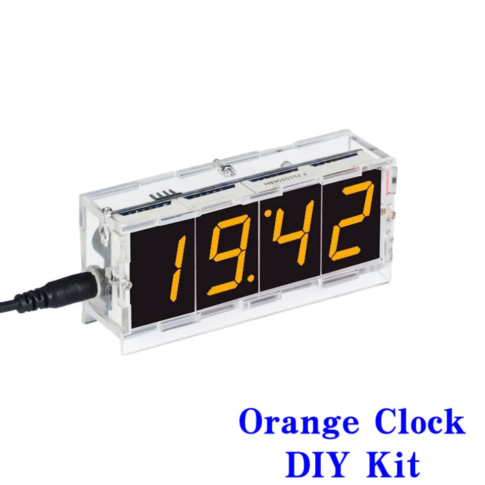 Colorful DIY Digital Clock Kit Display Date Week Temperature Alarm Soldering Project Learning Practice Solder Diy Electronic Kit