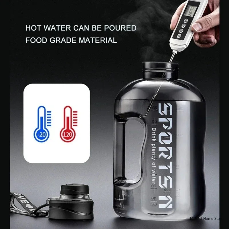 1.7L/2.7L/4L/5L Sports Water Bottle Gym Cycling Cup Portable Large Capacity Water Bottle For Fitness Camping Men Water Kellte