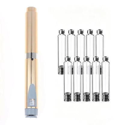 Reusable Peptide Pen,Insulin Pen Reusable Adjustable Dose 3ml Cartridge Subcutaneous Injector Medical Aesthetic Durable Precise