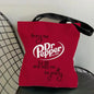 Classic Red Drink D-Dr P-PePper Storage Bags Canvas Double-Sided Print Fashion Shoulder Tote Shopping Bag Gift Eco Handbags