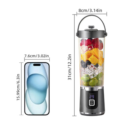 10 Blades Ultra Portable USB Rechargeable Juicer Cup 2 Cups Blender for Juice Smoothie Gym Travel Camping Home Kitchen