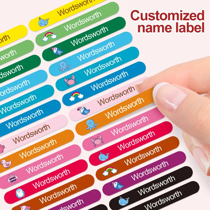 Customizable Name Stickers for Drinkware & Children's Stationery - Waterproof Personalized Labels with Eco-Friendly Adhesive