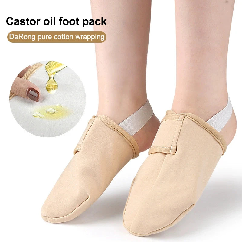 New Reusable Castor Oil Pack Feet Castor Oil Compress Pads Wraps Adjustable Pad Self Conditioning Aid Muscles Care