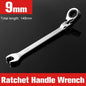 Flex-Head Ratcheting Combination Wrench Set SAE 1/4''-13/16'' Premium 72-Teeth Gear Chrome Organizer Auto Repair Tool