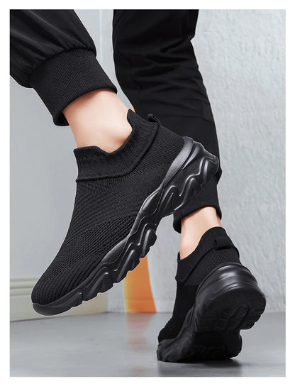 Men'S And Women'S Sneakers Mesh Breathable Lightweight High-Top Running Tennis Shoes Comfortable Outdoor Pair Naked Boots